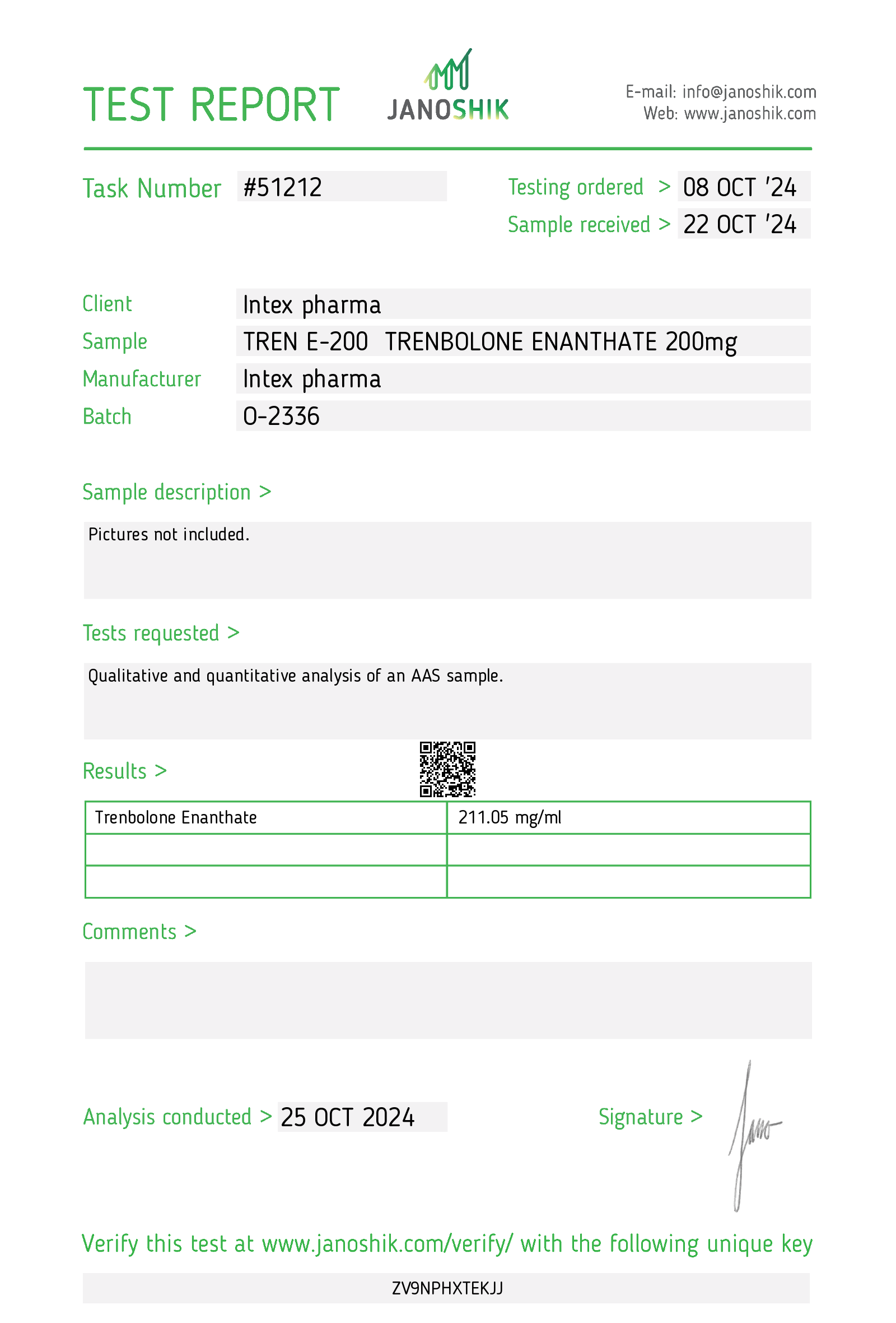 Intex Pharma Tren E 200mg (Trenbolone Enanthate) - Image 2
